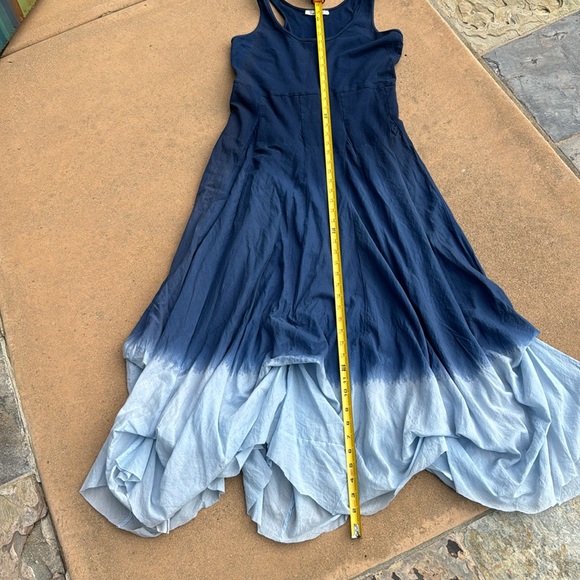 Unique,Blue hombre dress maxi SzM - Picture 4 of 12
